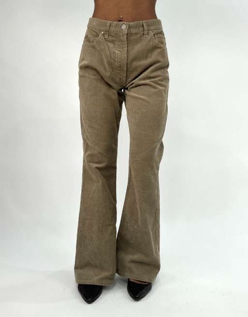 Vintage bootcut trousers in brown