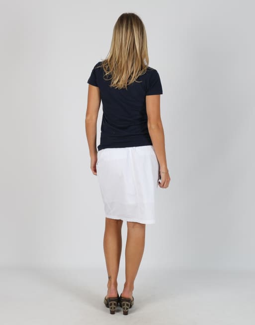 Vintage Boysens S woven midi skirt in white, 3 of 4