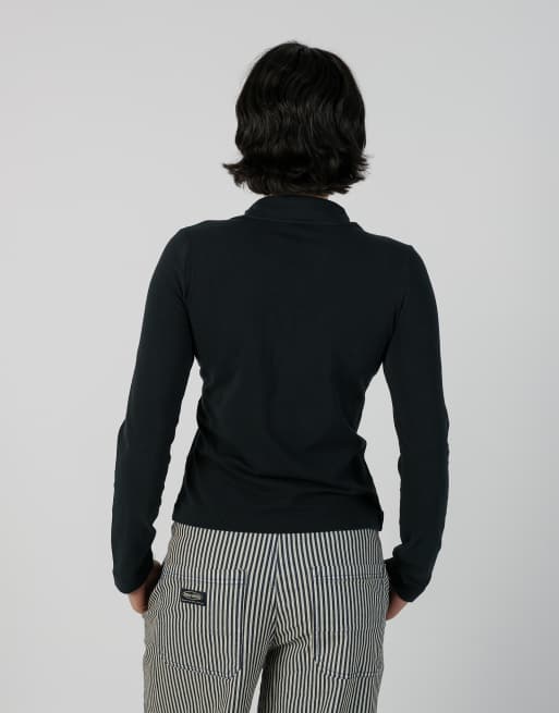 Vintage Braci & Abbracci M long sleeve top in black, 2 of 4