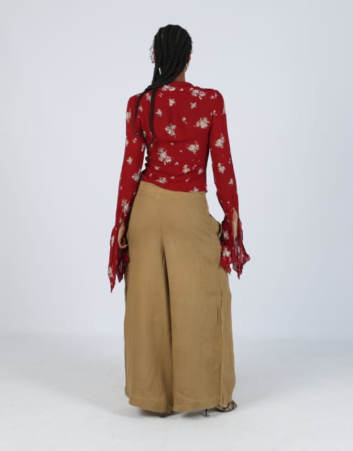 Vintage Brigatti S woven trousers in brown, 3 of 4