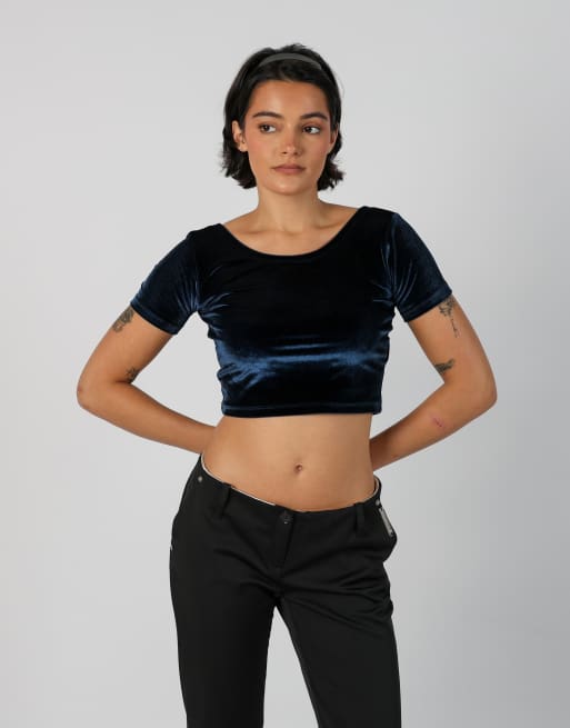 Vintage Brompton Road XS woven top in blue, 1 of 4