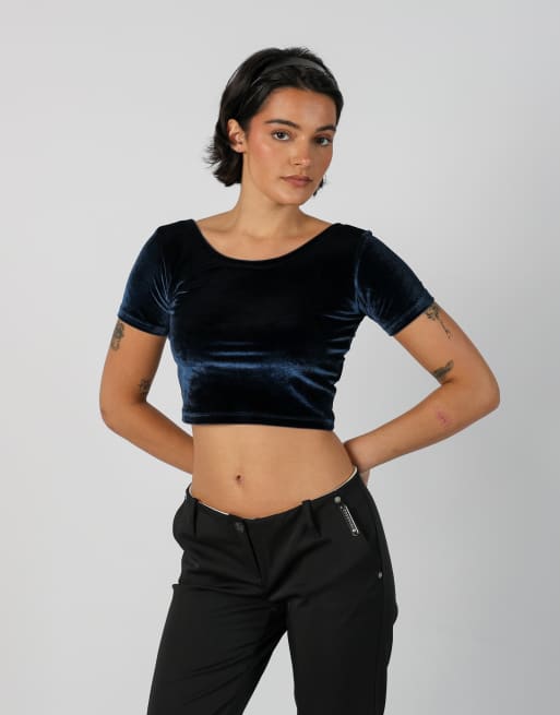 Vintage Brompton Road XS woven top in blue, 3 of 4