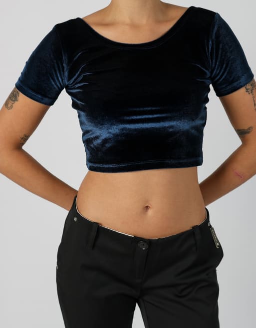 Vintage Brompton Road XS woven top in blue, 4 of 4