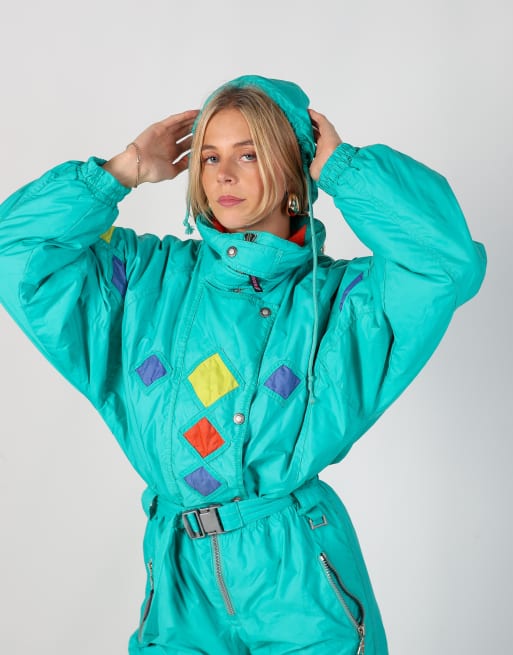 Vintage Brugi S ski suit in turquoise, 2 of 4
