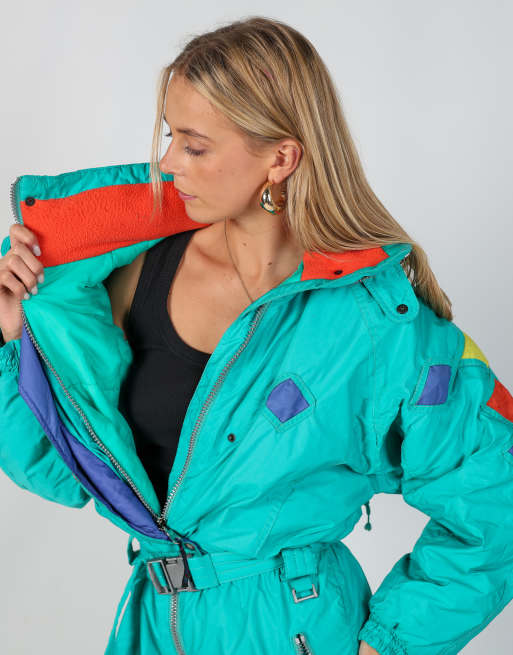 Vintage Brugi S ski suit in turquoise, 4 of 4
