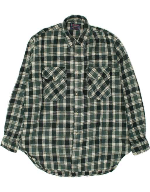 Vintage Brugi Size L Check Flannel Shirt in Grey