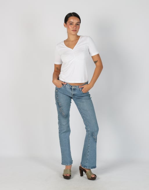 Vintage Bubblegum USA XS bootcut jeans in light blue