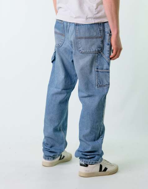 Vintage Bulls Eye 36x32 Denim Carpenter Baggy Jeans Blue - view 1