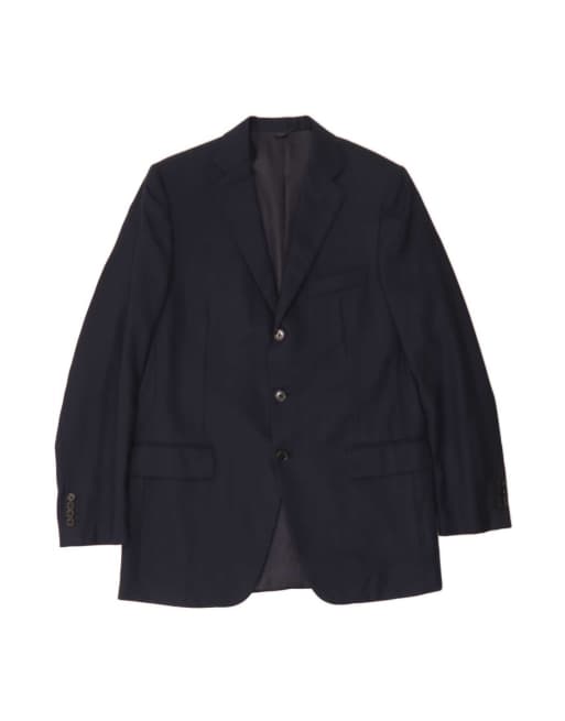 Vintage Burberry 3 Button Blazer Jacket EU 52 XL In Blue
