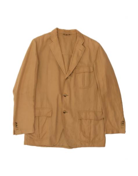 Vintage Burberry 3 Button Blazer Jacket It 50 Large In Brown - view 1