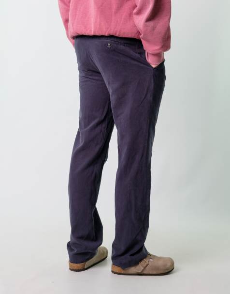 Vintage Burberry 34x34 Woven Straight Pants Navy Blue - view 1