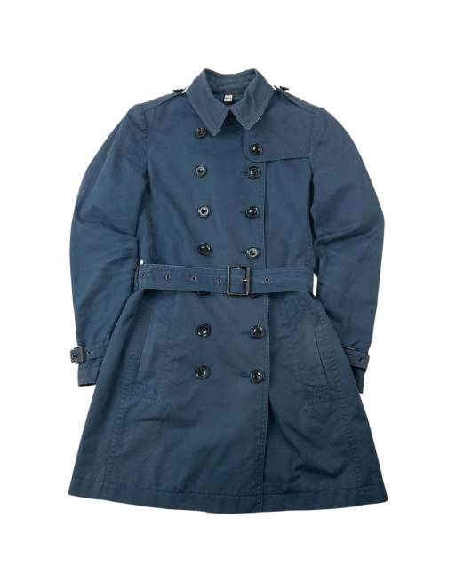 Vintage Burberry Brit Nova Check Lined Belt Waist Trench Jacket Size S