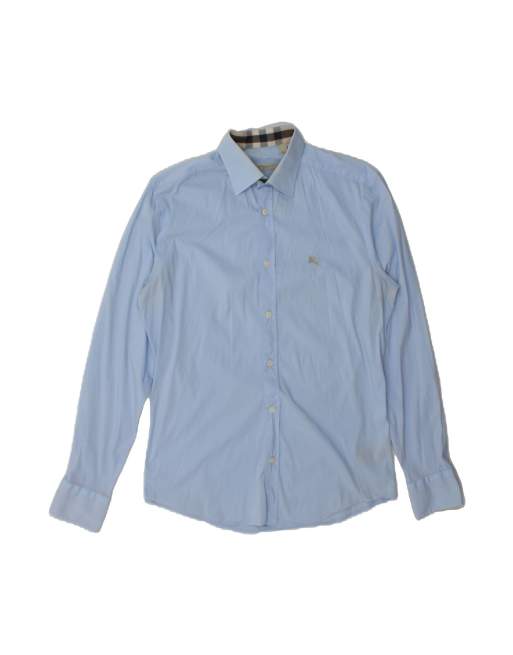 Vintage Burberry Brit Shirt Medium In Blue