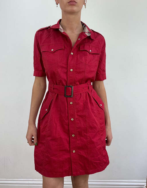 Vintage burberry dress in red