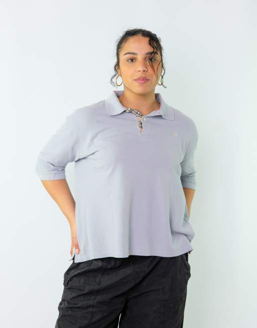 Vintage Burberry L T-shirt Light Blue Polo Shirt