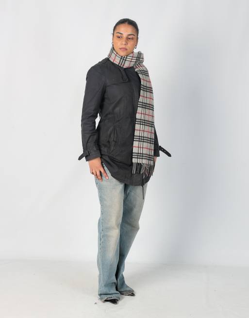 Vintage Burberry L trench coat in black