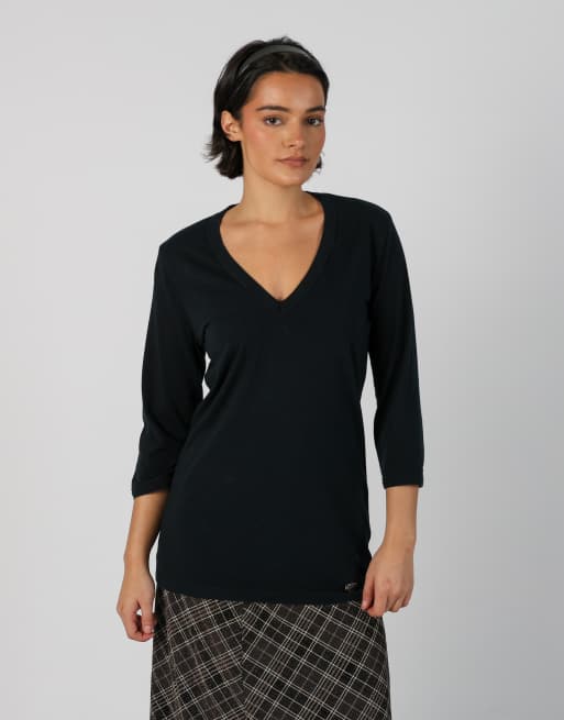 Vintage Burberry L woven top in black, 1 of 4