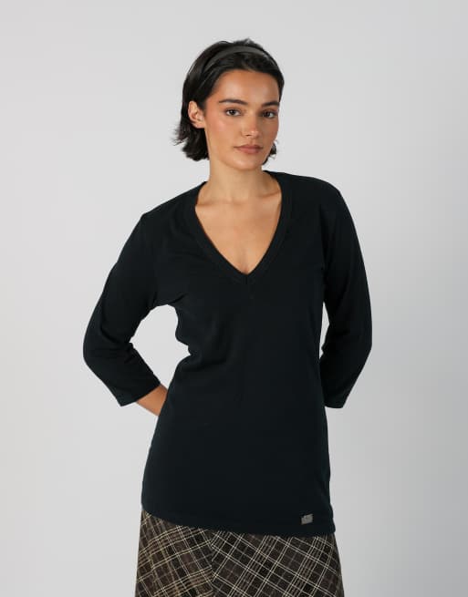 Vintage Burberry L woven top in black, 3 of 4