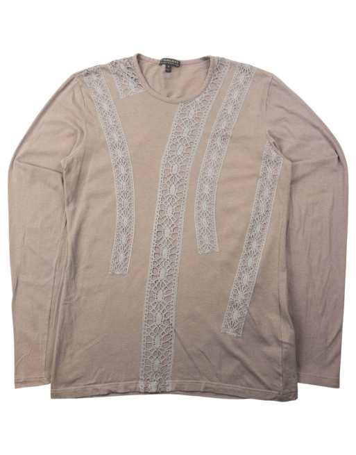 Vintage Burberry Lace Detail Long Sleeve T Shirt Size S | ASOS