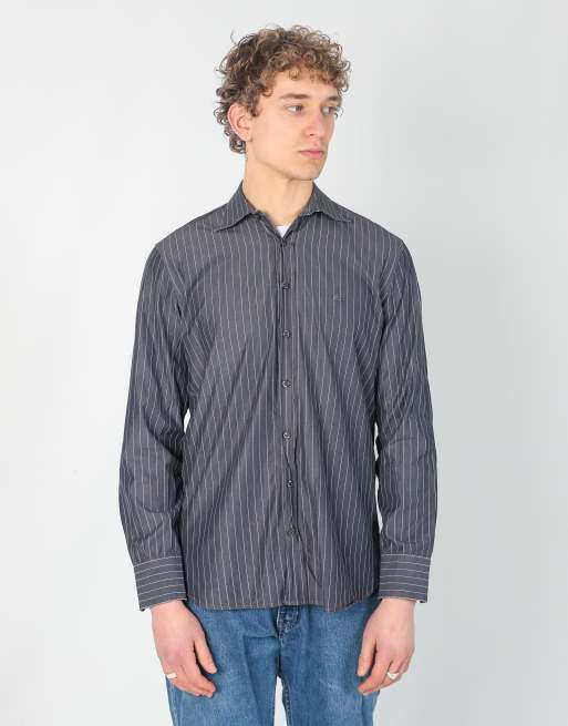 Vintage Burberry m long sleeve shirt in black