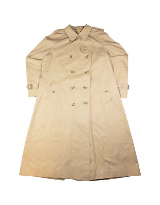 Vintage Burberry nova check lined trench coat size xl in beige