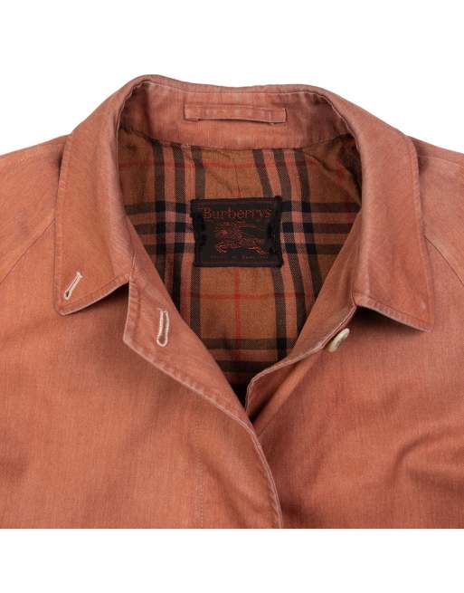 Vintage Burberry nova check lined trench coat size xl in red, 4 of 4