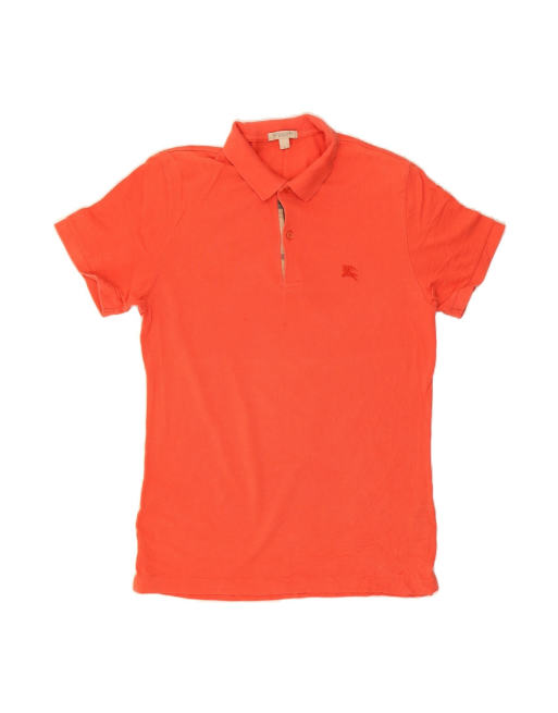 Vintage Burberry Polo Shirt Medium In Orange