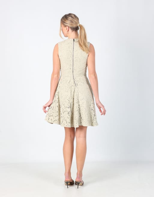 Vintage Burberry S lace midi dress in light green, 3 of 4