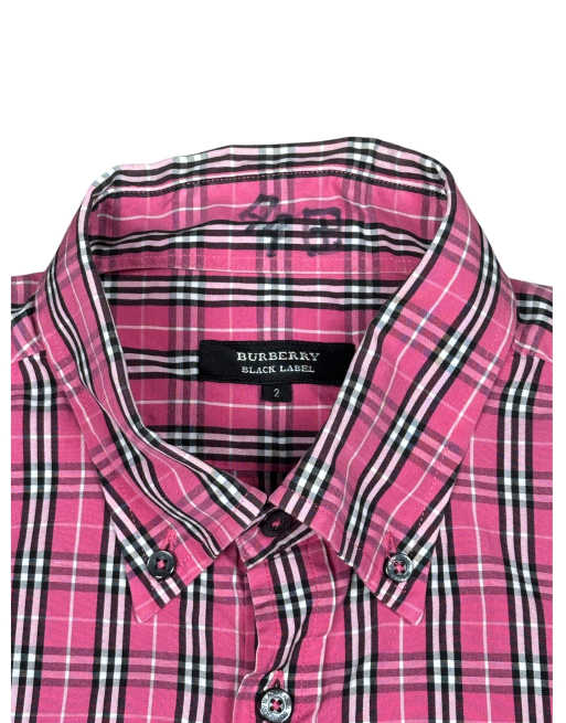 Vintage Burberry Short Sleeve Button-up Shirt in Pink, 4 of 4