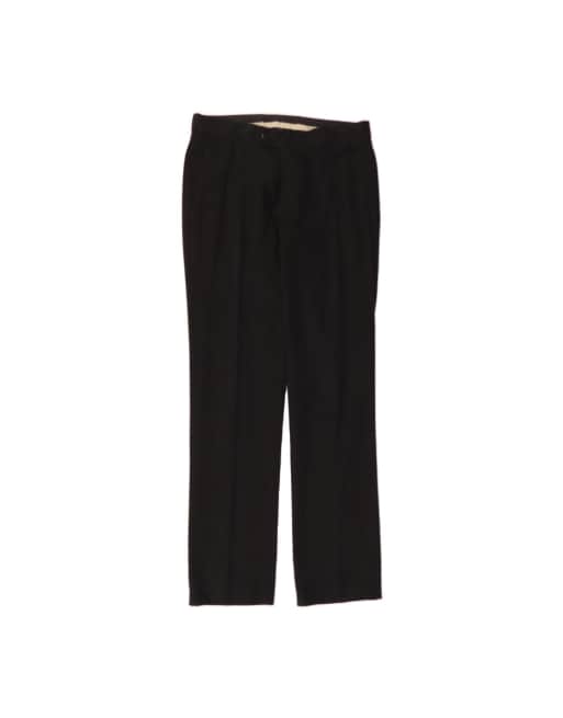 Vintage Burberry Straight Suit Trousers It 46 Small W32 L34 In Black