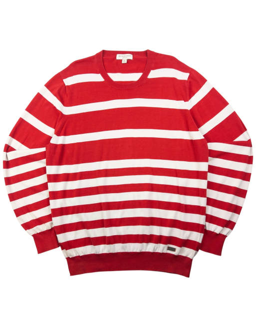 Vintage Burberry striped jumper size xl in red stripe