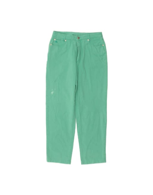 Vintage Burberry Tapered Casual Trousers It 44 Medium W28 L26 In Green