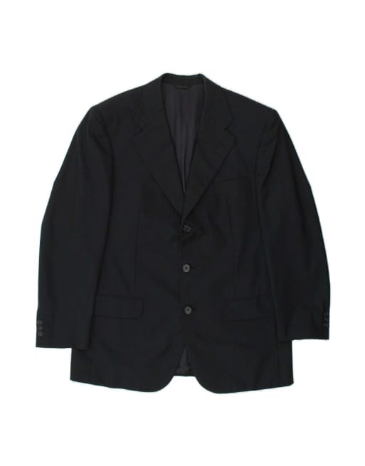 Vintage Burberrys 3 Button Blazer Jacket It 50 Large In Blue Check