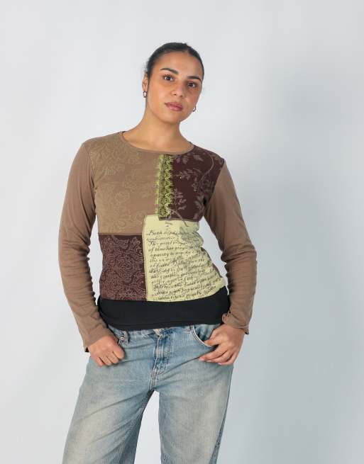 Vintage Burton M long sleeve top in brown