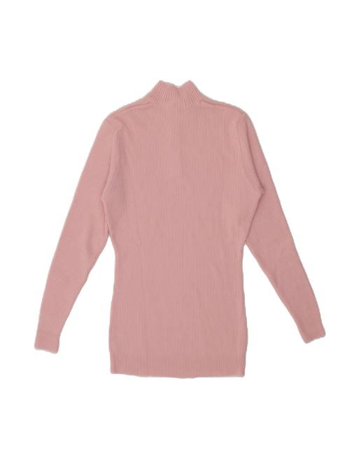 Vintage Button Neck Jumper Sweater UK 6 XS In Pink, 2 of 4