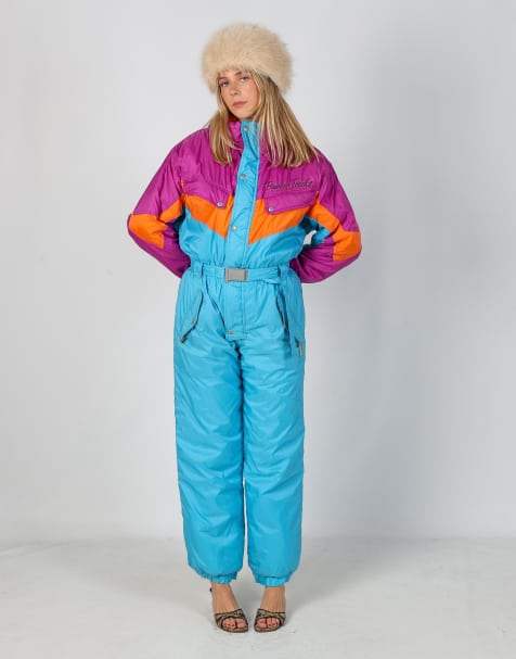 Vintage Cacao S ski suit in blue - view 1