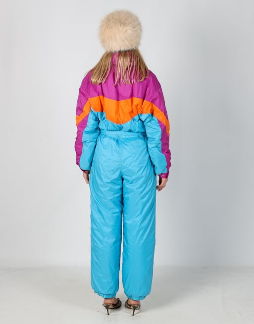 Vintage Cacao S ski suit in blue, 3 of 4
