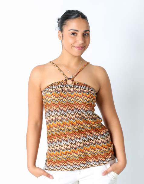 Vintage CacheCache S cami brown - view 1