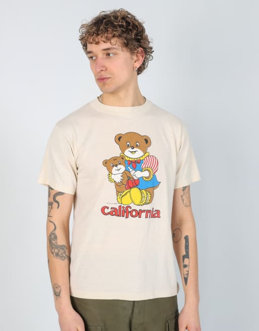 Vintage California Bear m t-shirt in beige