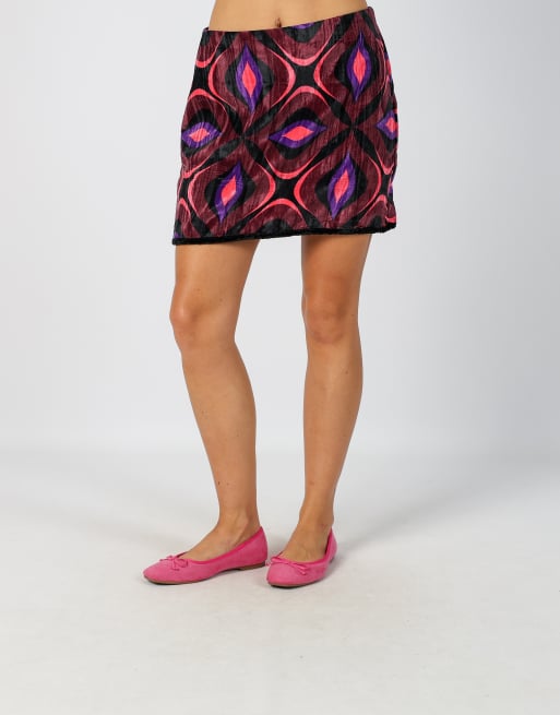 Vintage Calliope S woven mini skirt in purple, 2 of 4