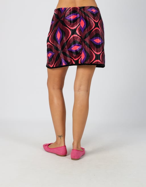 Vintage Calliope S woven mini skirt in purple, 4 of 4