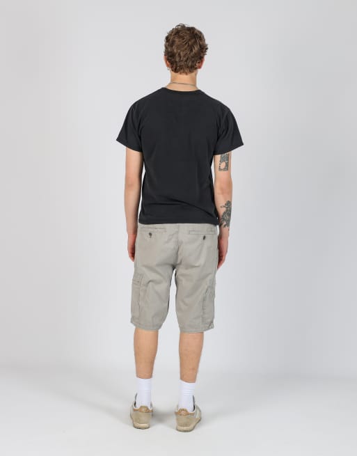 Vintage Calvin Klein 34x22 canvas cargo shorts in light grey, 3 of 4