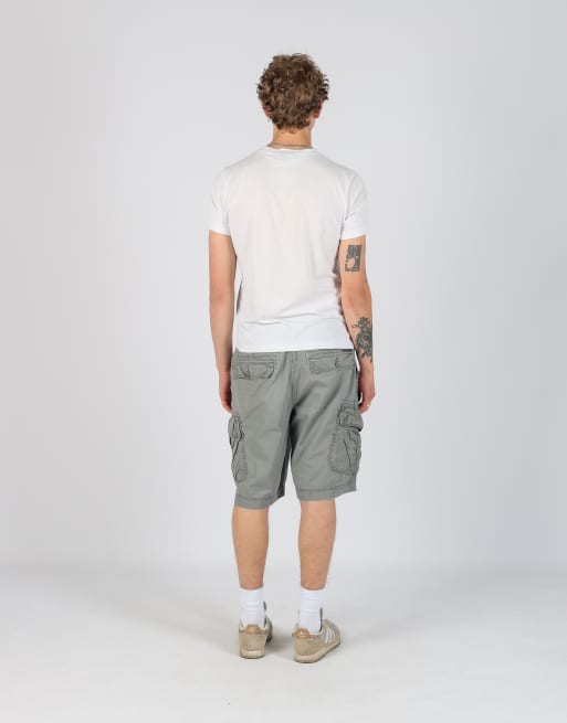 Vintage Calvin Klein 36x30 canvas cargo shorts in grey, 3 of 4
