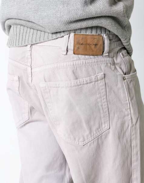 Vintage Calvin Klein 36x32 Denim Jeans Light Grey - view 1