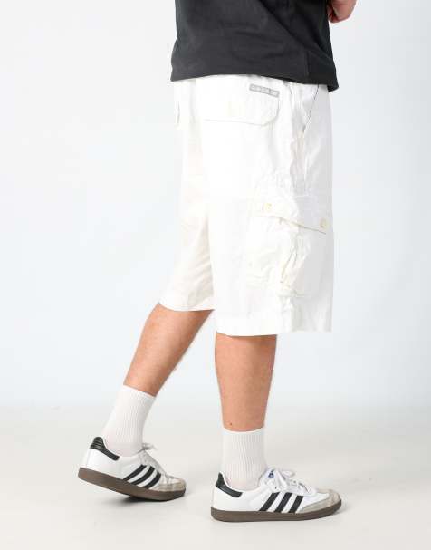 Vintage Calvin Klein 36x34 canvas cargo shorts in cream - view 1