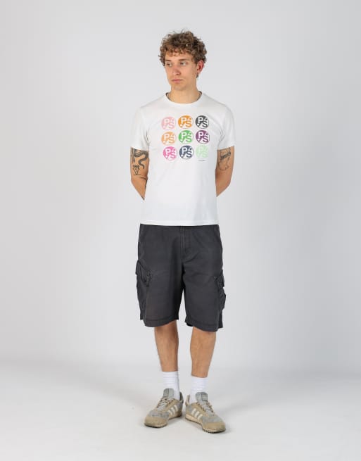 Vintage Calvin Klein 36x43 canvas cargo shorts in black, 2 of 4