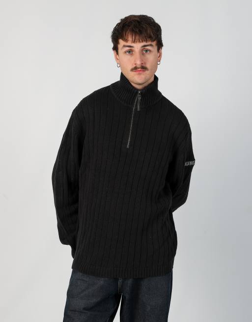 Vintage Calvin Klein l knit sweatshirt in black
