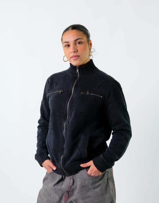 Vintage Calvin Klein L Sweatshirt Black Zip Up