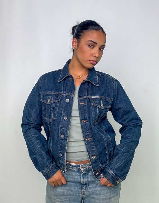 Vintage calvin klein jean jacket on sale