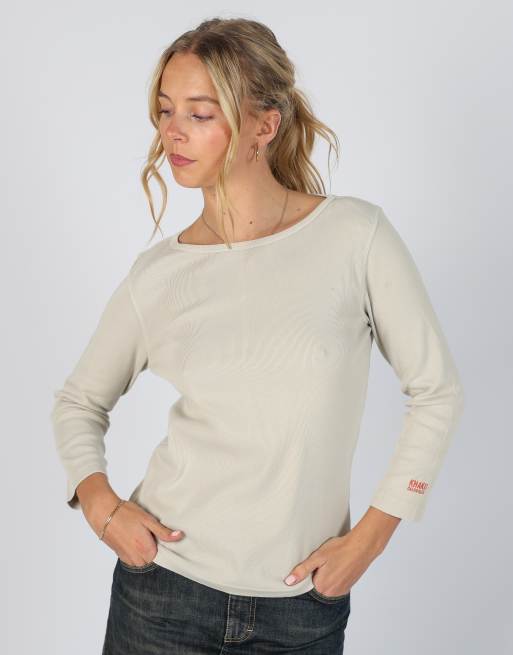 Vintage Calvin Klein M long sleeve top in beige